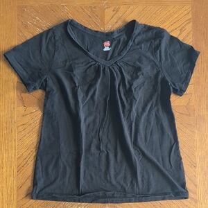 Hanes Women's Classic Black Short Sleeve Tee